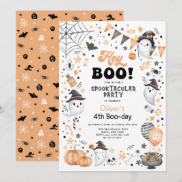 Convites Ei, Boo! Halloween Ghost Spooktacular Birthday Inv