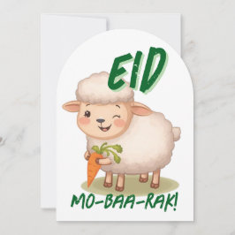 Convites Eid Al Adha Mubarak Cute Sheep Greeting Card 
