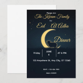 Convites Eid  Al Adha Mubarak  Elegant Dinner inivtations