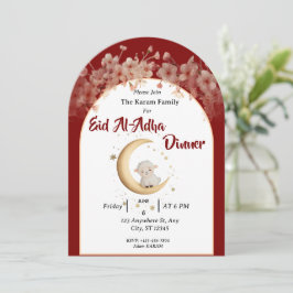 Convites Eid Al Adha Mubarak Floral Moderno
