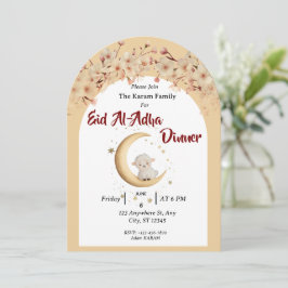 Convites Eid Al Adha Mubarak Floral Moderno
