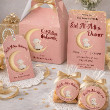 Eid Al Adha Mubarak Rosa Moderno