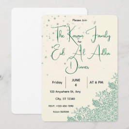Convites Eid  Al Adha Sage Green Dinner 