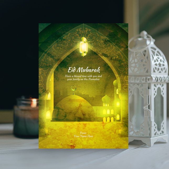 Convites Eid Mubarak | Granja decorativa islâmica (Criador carregado)