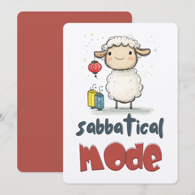 Convites Eid Mubarak!! Ovelhas de Férias | Totalmente Lotad (Frente/Verso)