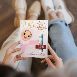 Convites Eid Mubarak Personalizado/Eid Saudação Para Crianç