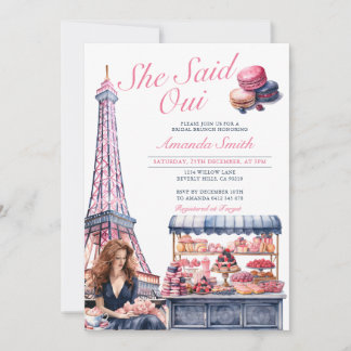 Convites Eiffel Ela disse que Oui Chá de panela Cafe Patiss