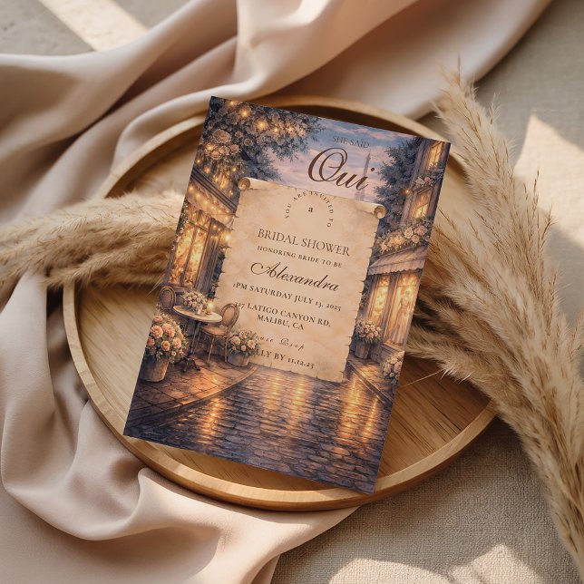 Convites Eiffel Tower Bridal Shower (Criador carregado)