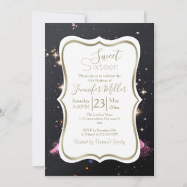 Convites Eiffel Tower Night Moon          