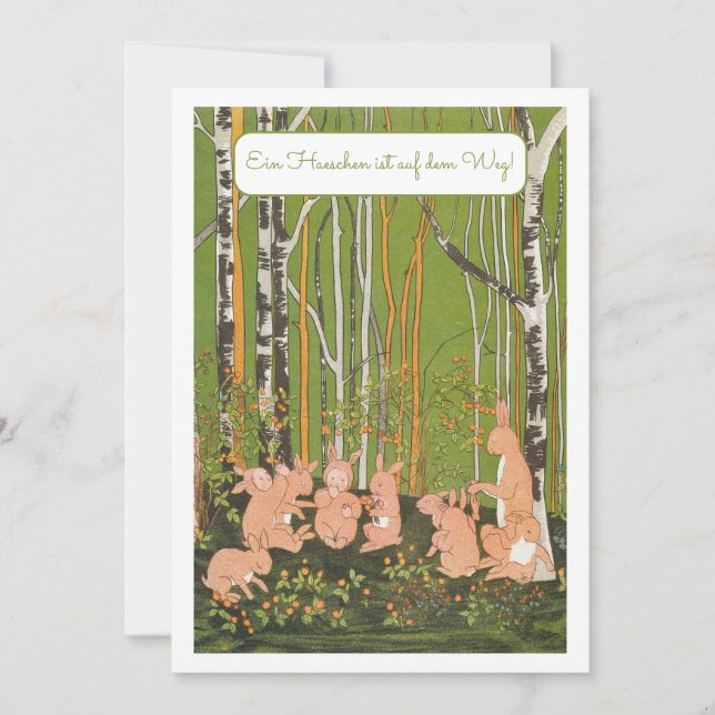 Convites Ein Kleines Haeschen Baby Party Einladung (Frente)