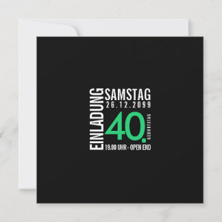 Convites Einladung/Einladungskarte 40. Geburtstag 