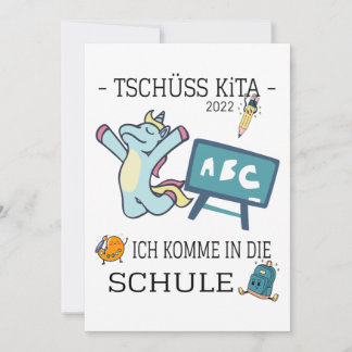 Convites Einladung Einschulung Einhorn