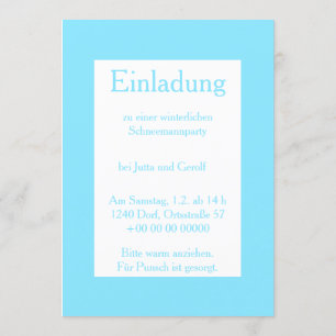 Convites Einladung Winterparty Eis und Schnee