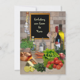 Convites Einladung zum Essen (mit deinem Namen)