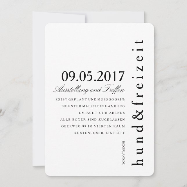 Convites Einladungskarten puristisch (Frente)