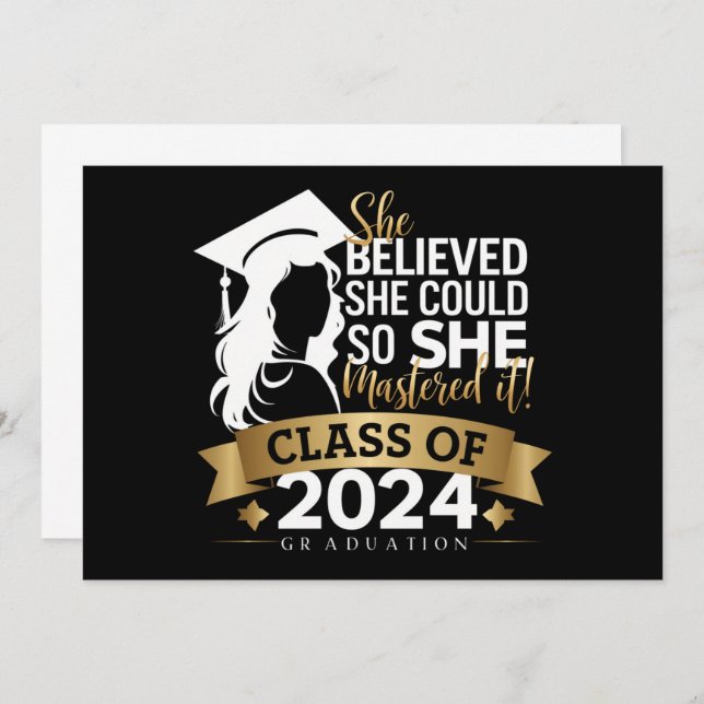 Convites Ela Acreditava Que Conseguiria Então Ela Dominou 2 (Frente/Verso)