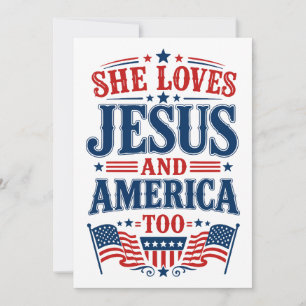 Convites Ela Ama Jesus e a América Também