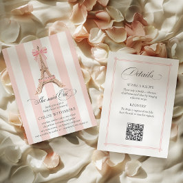 Convites Ela disse detalhes do CÓDIGO QRCODE do Arco Eiffel