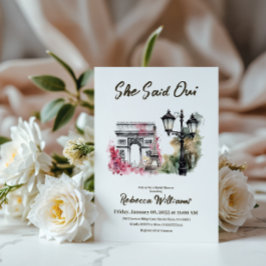 Convites Ela Disse O Chá de panela De Paris Brunch Parisien