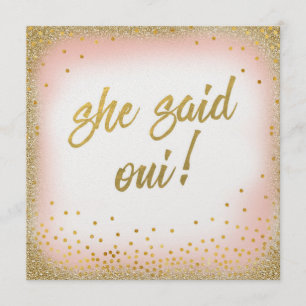 Convites Ela disse "Oui Invitation Pearl"