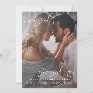 Convites Ela Disse Sim 2 Fotografias, Noivado de Script de 