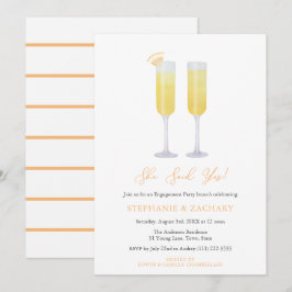 Convites Ela Disse Sim Brunch Festa de noivado De Borracha