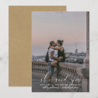 ELA DISSE SIM Calliografia Kraft Foto Salvar Data