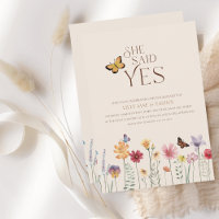 Ela Disse Sim Festa de noivado Colorida De Flor Se