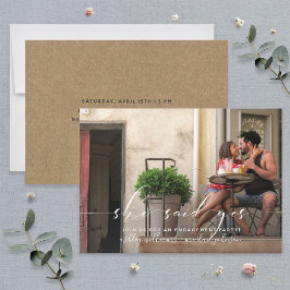 Convites Ela Disse Sim, Festa de noivado De Caligrafia.