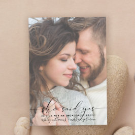 Convites Ela Disse Sim Festa de noivado de Foto Moderna