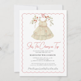 Convites Ela é a Cherry no Chá de fraldas de Cores d'Água