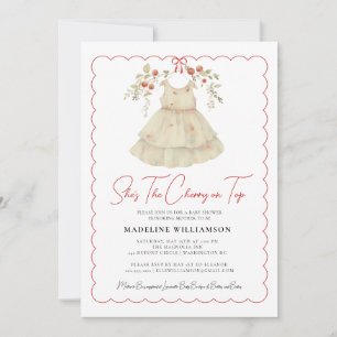 Convites Ela é a Cherry no Chá de fraldas de Cores d'Água