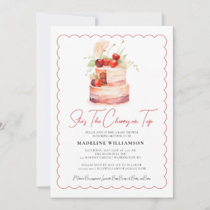 Convites Ela é a Cherry no Chá de fraldas de Cores d'Água