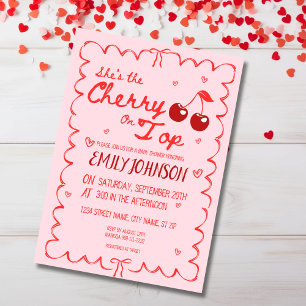 Convites Ela é a Cherry no melhor Chá de fraldas.
