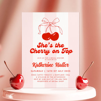 Convites Ela é a Cherry no Top Chá de panela