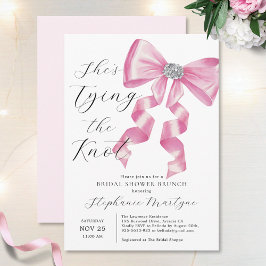 Convites Ela é Casando de Arco de Pink Chá de panela Brunch