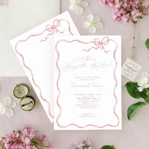 Convites Ela é Casando de Arco rosa