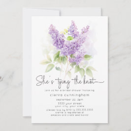 Convites Ela é Casando Purple Floral Chá de panela