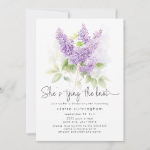 Convites Ela é Casando Purple Floral Chá de panela