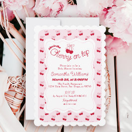 Convites Ela é Cherry no Top Baby Girl Chá