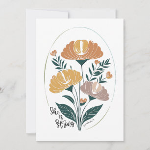 Convites Ela é forte Psalm Boho Christian Inspirational T