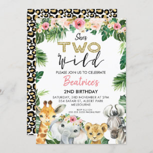 Convites Ela é selvagem com o aniversário do segundo leão