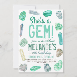 Convites Ela é um aniversário de Gem Geology Rock