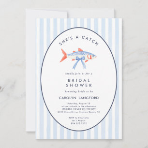 Convites Ela é uma Peixaria Chá de Noiva Estética de Pescad