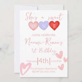 Convites Ela é uma primeiro aniversario doce