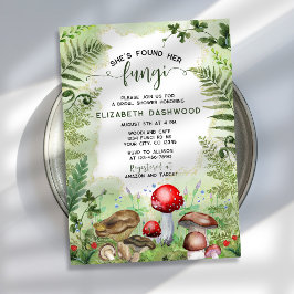 Convites Ela Encontrou O Chá de panela De Cogumelos Da Flor