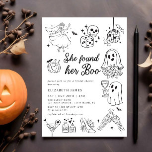 Convites Ela Encontrou Seu Amor Fantasma Floral Chás de Noi