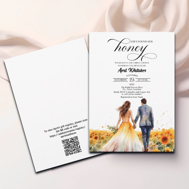 Convites Ela Encontrou Seu Casal De Mel E Flores Solares (Criador carregado)