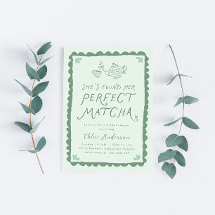 Convites Ela encontrou seu Casamento Perfeito de Matcha