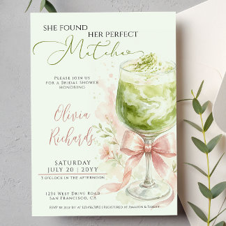 Convites Ela Encontrou Seu Chá de Noiva Perfect Matcha